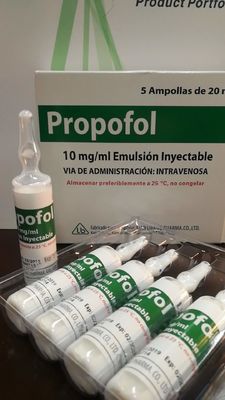 Goede prijs. De gebeëindigde van het Verdovingsmiddelenpropofol van Doseringsvormen Injecteerbare Emulsie Propofol 50ml online